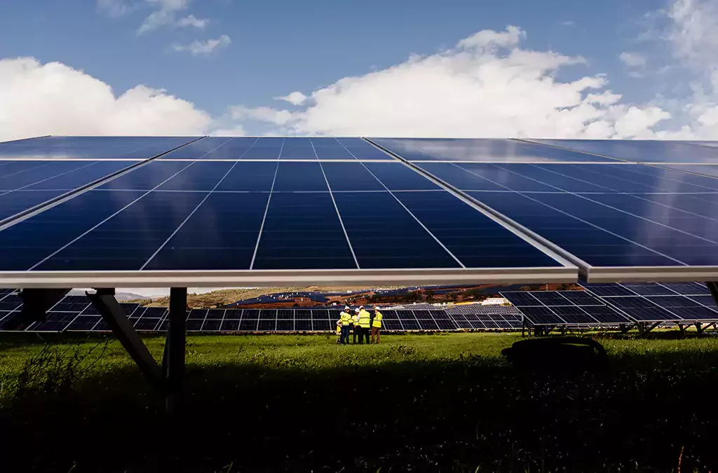 Avança a obra da central solar fotovoltaica do Fundão